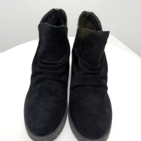 Aetrex Kara Ankle Wedge Boot Black, Size 38 - Picture 1 of 8